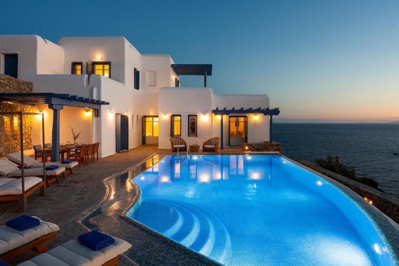 Excellent Mykonos Villa Villa Ambrosia 5 Bedrooms Stunning Sea Views Psarrou Mykonos Town Екстериор снимка