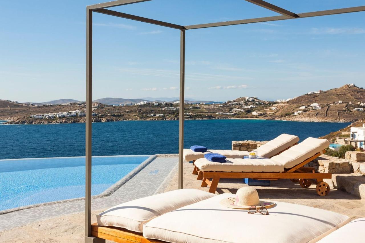 Excellent Mykonos Villa Villa Ambrosia 5 Bedrooms Stunning Sea Views Psarrou Mykonos Town Екстериор снимка